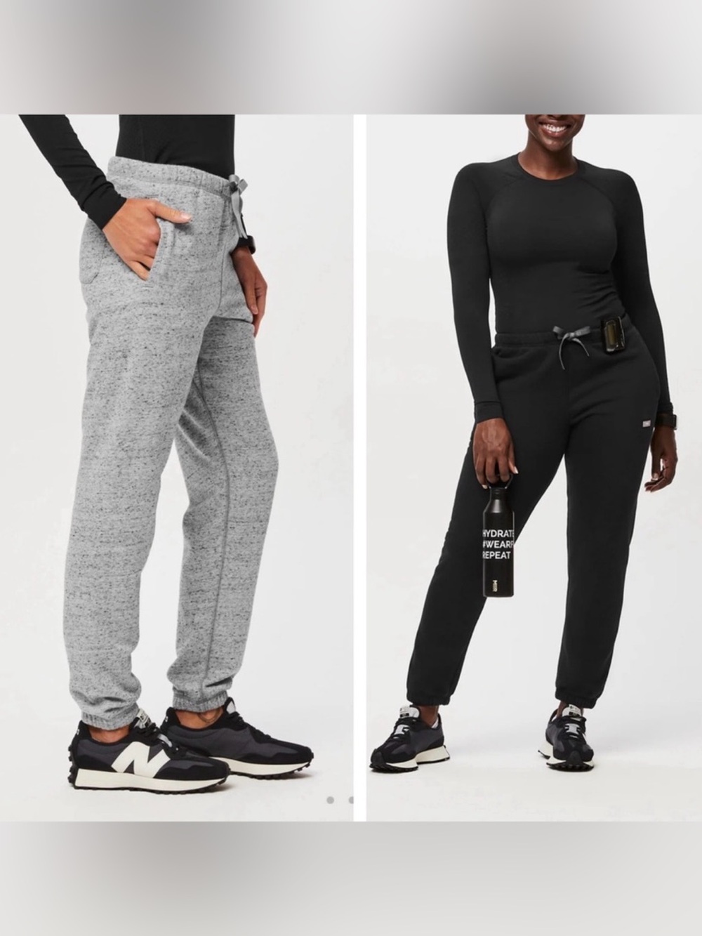 FIGS  *Bundle* Women's Off-Shift Relaxed Jogger Sweatpants Bundle Black Gray M